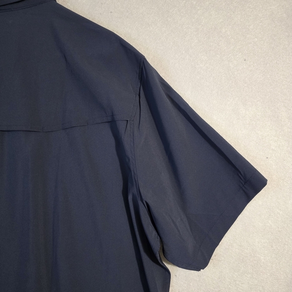 NWT Yee Yee Mens Navy The Maverick Button Up S/S Shirt Vented Size XXL - Picture 8 of 9